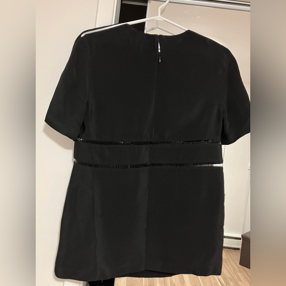 Alexander Wang Black 100% silk mesh cutout waist blouse in a size 4 - Picture 3 of 5